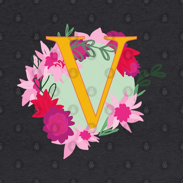 Monogram V, Personalized Initial by Bunniyababa